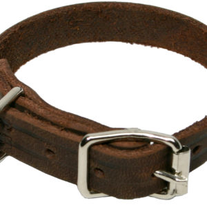 Alac Läderhalsband Mörkbrun