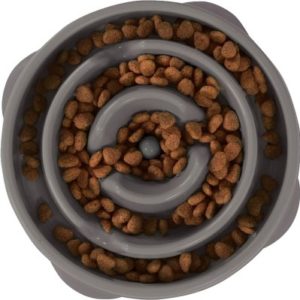 Outward Hound Fun Feeder Slow-Bowl Grå Medium/Mini