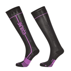 Equiline Calinc Ridstrumpor med Grip Svart/lila 35/38