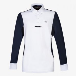 Equiline Opalite Competition Polo Vit/Marin långärmad unisex XXL