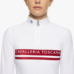 CT Flocked Stripe CT Logo Comp Shirt Vit 12år