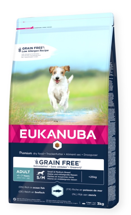 Euk Dog GF Adult S-M Ocean fish 3 kg