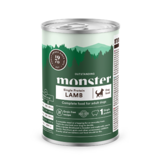 Monster dog wet canned food single protein lamb 400 g