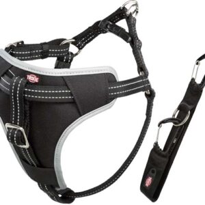 Trixie Bilsele Dog Protect, S/M: 40-55 cm/17 mm, svart (ny karbin)