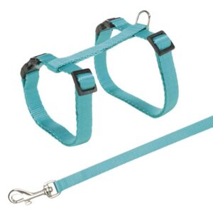 Trixie Kattsele+koppel snabblås ställbar Nylon Bl. färger 27-45 cm