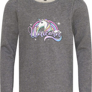 Equipage Linda Tröja Grey Melange Unicorn 146/152