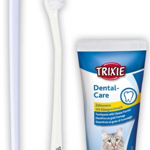 Trixie Tandvårdsset katt m tandkräm, 2 tandborstar