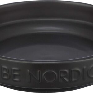 BE NORDIC skål, låg, keramik/gummi, 0.3 l/ø 16 cm, svart. Trixie