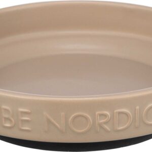 BE NORDIC skål, låg, keramik/gummi, 0.3 l/ø 16 cm, taupe. Trixie