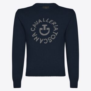 Cavalleria Toscana Orbit Chasmere Blend crew neck marin 12