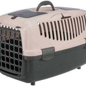 Transportbur Capri 2, XS-S: 37 × 34 × 55 cm, mörkgrå/blush