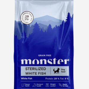 Monster Dog sterilized white fish 12kg