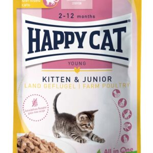 HappyCat Kitten&Junior Fågel 85g
