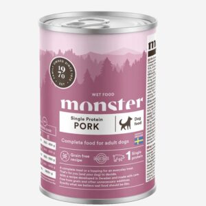 Monster Dog Adult Singel Pork Burk 400g