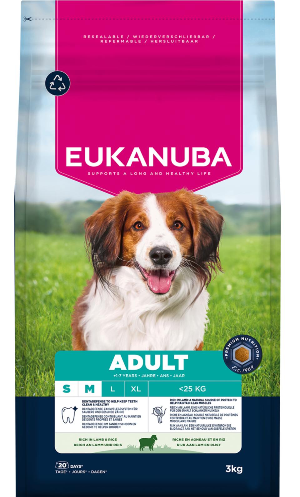EUKANUBA Adult Small-Medium Breed Lamm & Ris